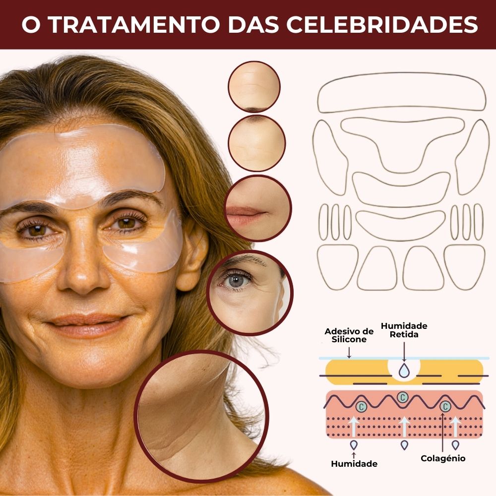 KIT REJUVENE CLEAN - Adesivos anti - rugas das famosas (reutilizável por até 40 vezes) - Comprar em Bello Sconto