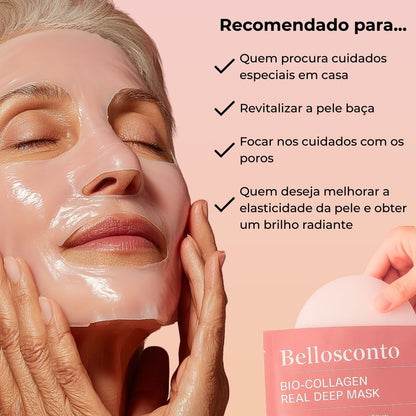 BIOMASK™ - 6 Máscara Rejuvenescedora de Bio - Colagénio - Comprar em Bello Sconto