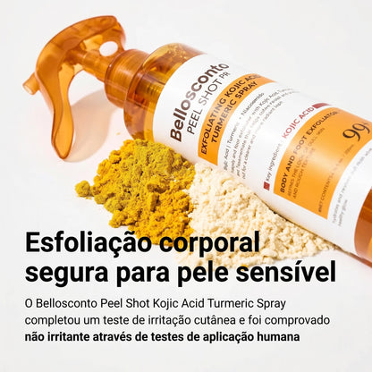 Spray Corporal Esfoliante com Ácido Kójico e Cúrcuma - GOLDEN PEEL™