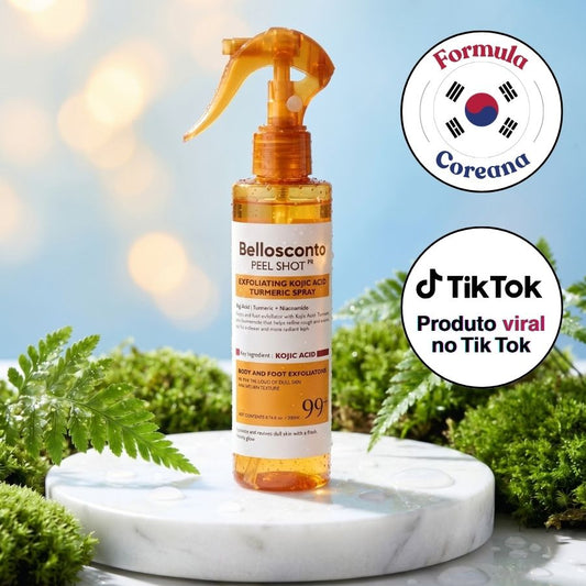 Spray Corporal Esfoliante com Ácido Kójico e Cúrcuma - GOLDEN PEEL™ - Comprar em BelloSconto 🇵🇹